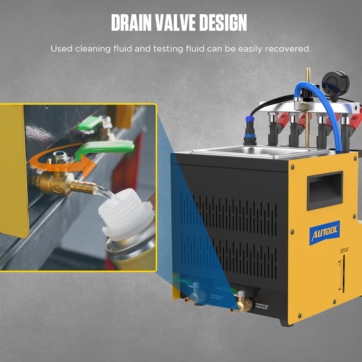 AUTOOL CT160 Car Ultrasonic Fuel Injector Cleaner&Tester Machine Upgrade CT150