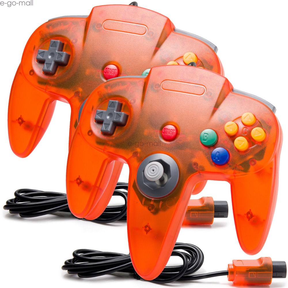Wired N64 Controller Joystick Replacement For Nintendo 64 Console Clear Orange