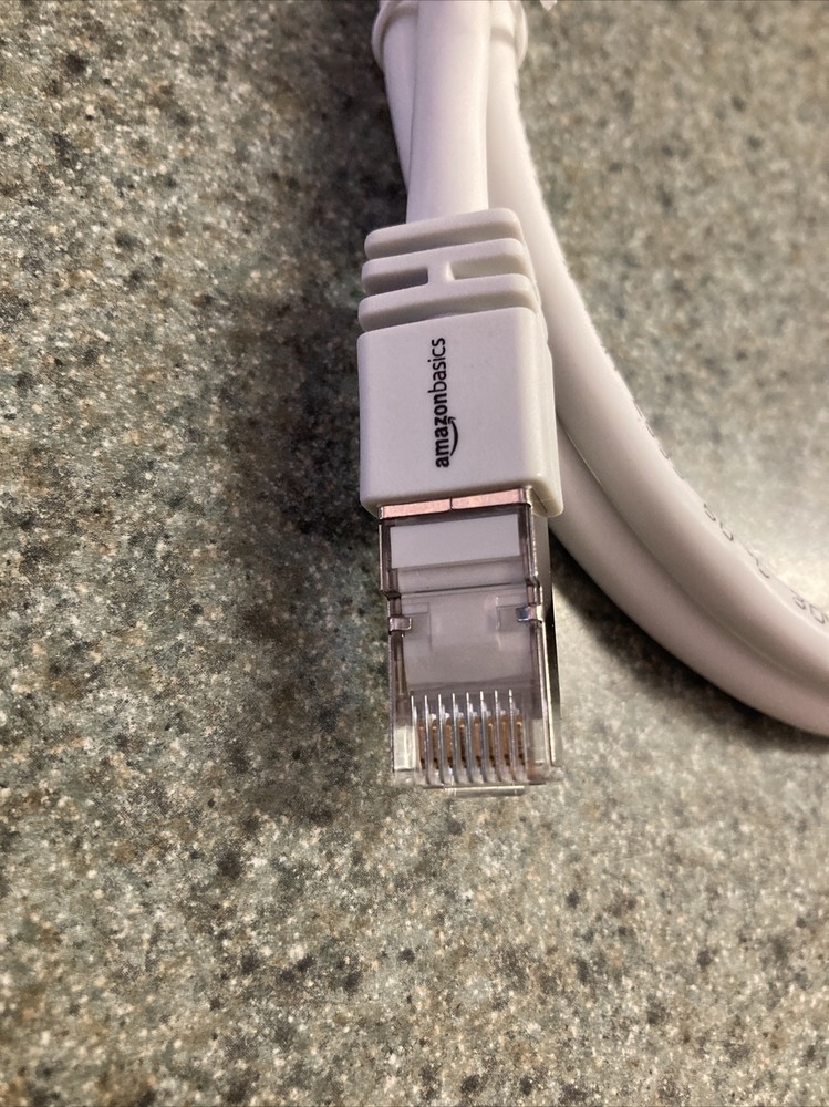 Amazon Basics 3ft White RJ45 Cat 7 High Speed Ethernet Cable