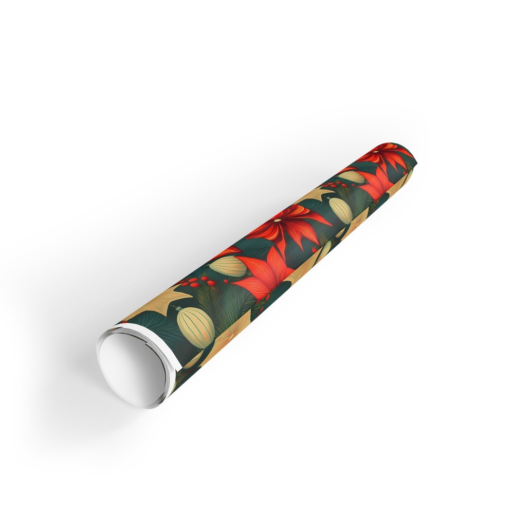Gift Wrapping Christmas Pattern Paper Rolls, 1pc