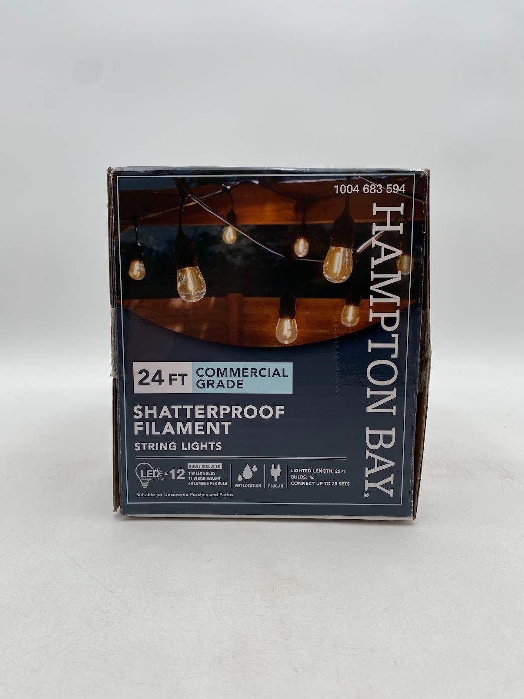 HAMPTON BAY 24 ft Commercial Grade Shatterproof Filament String Lights