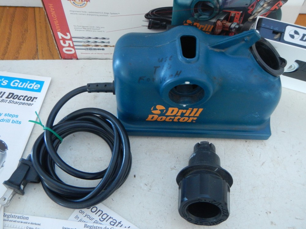 Drill Doctor 250 Handyman Drill Bit Sharpener Kit Box Instructions