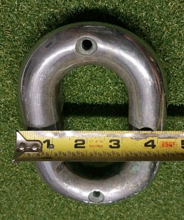 Vintage Heavy Oval Boat Hawse Pipe 4.25" x 6.25" Chrome Plated Bronze