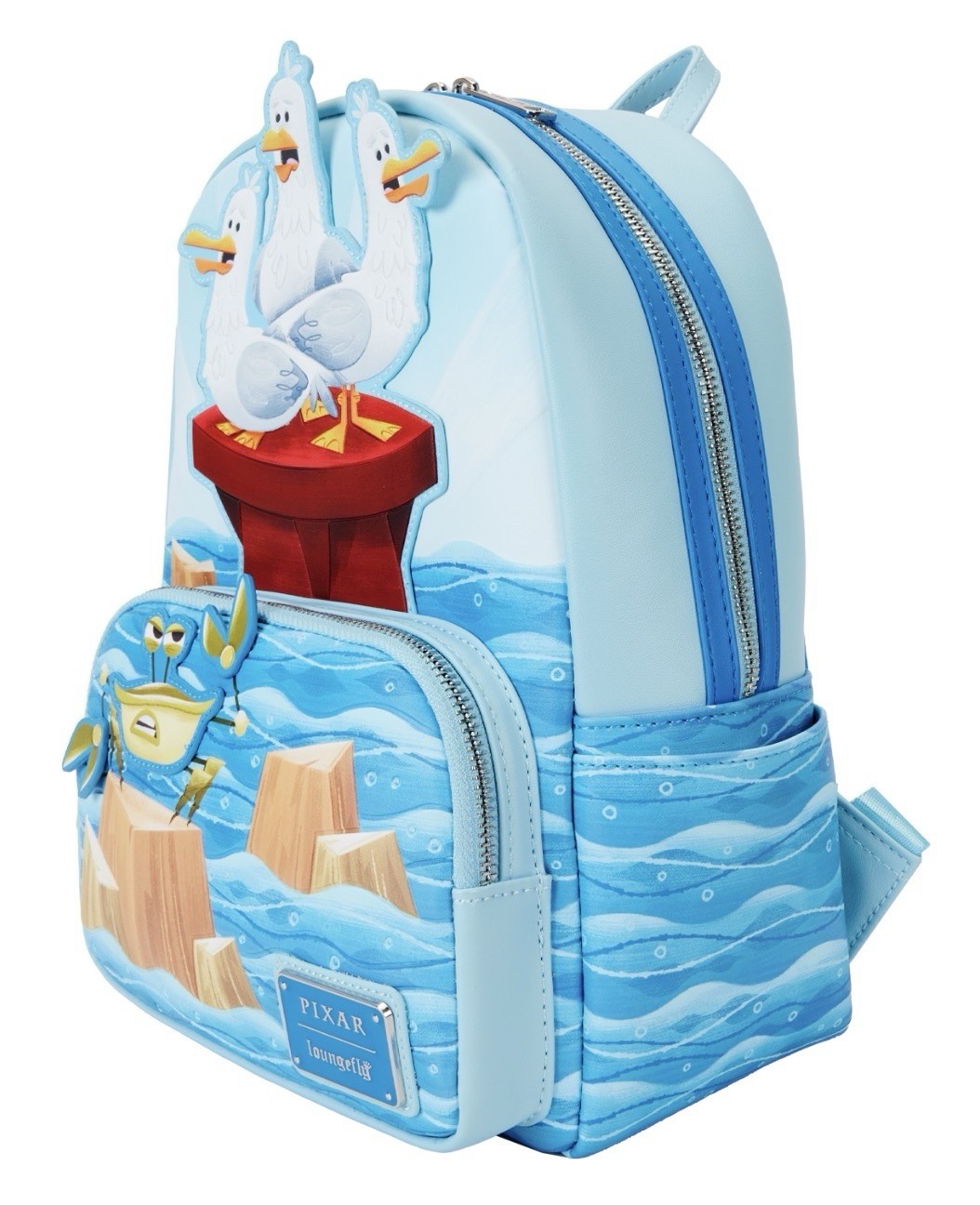 LOUNGEFLY DISNEY PARKS PIXAR FINDING NEMO SEAGULLS MINE, MINE, MINE BACKPACK NWT