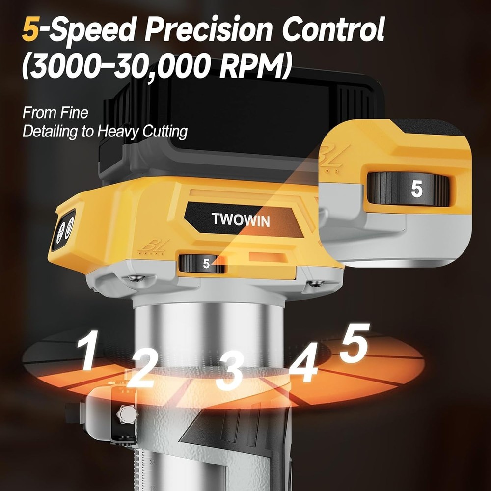 DEWALT 20V MAX Brushless Cordless Compact Router (Tool Only)