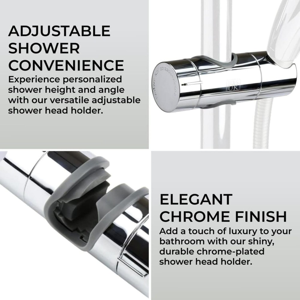 Universal Adjustable Shower Head Holder Slide Bar Bracket Replacement for Slide