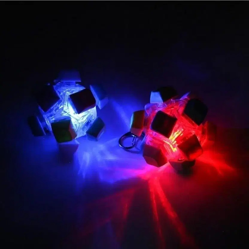 LED 12-Color Keycap Keyring - New