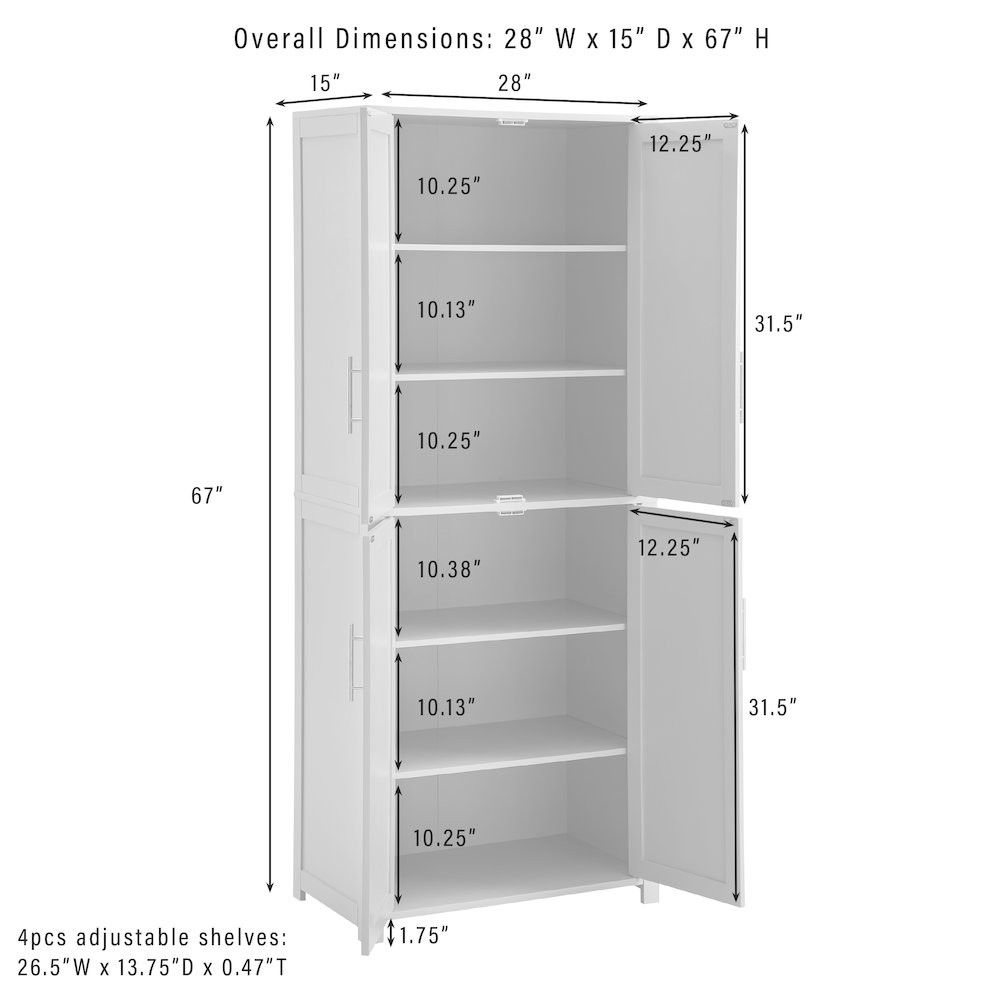 Savannah Tall Kitchen Storage Pantry