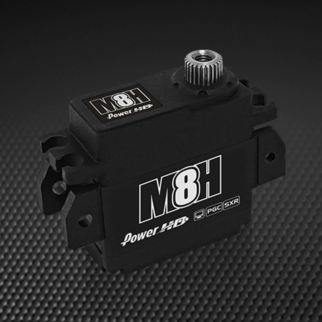 POWER HD M8H Coreless Motor 118.0oz / 0.065sec Titanium & Steel Gear Micro Servo