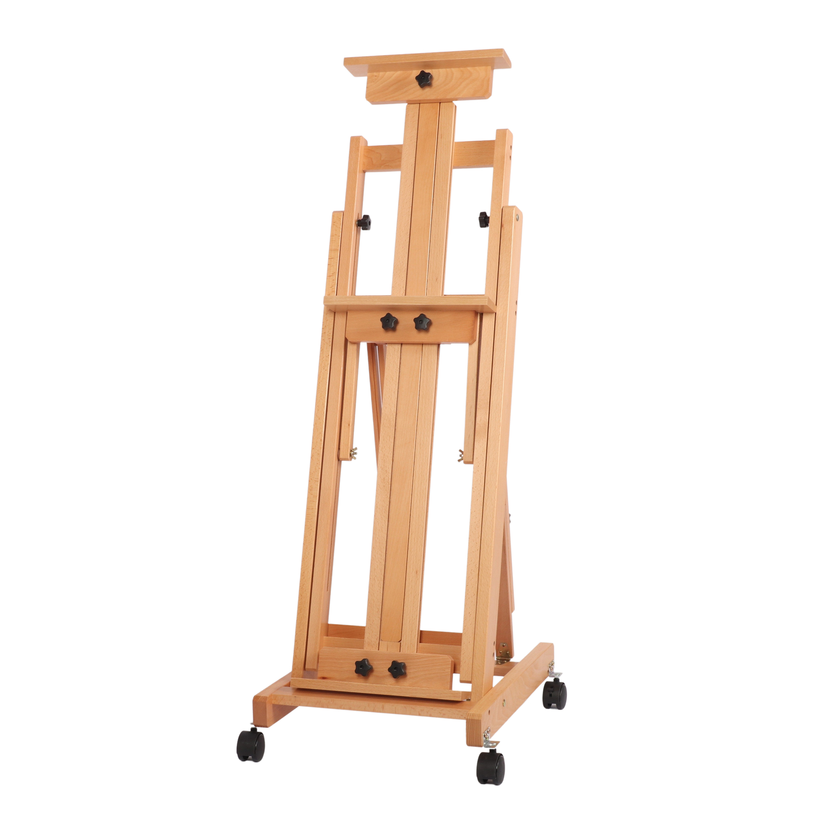Movable Studio Easel Artist Painting Stand Beech Wood H-Frame Heavy Duty 87 In