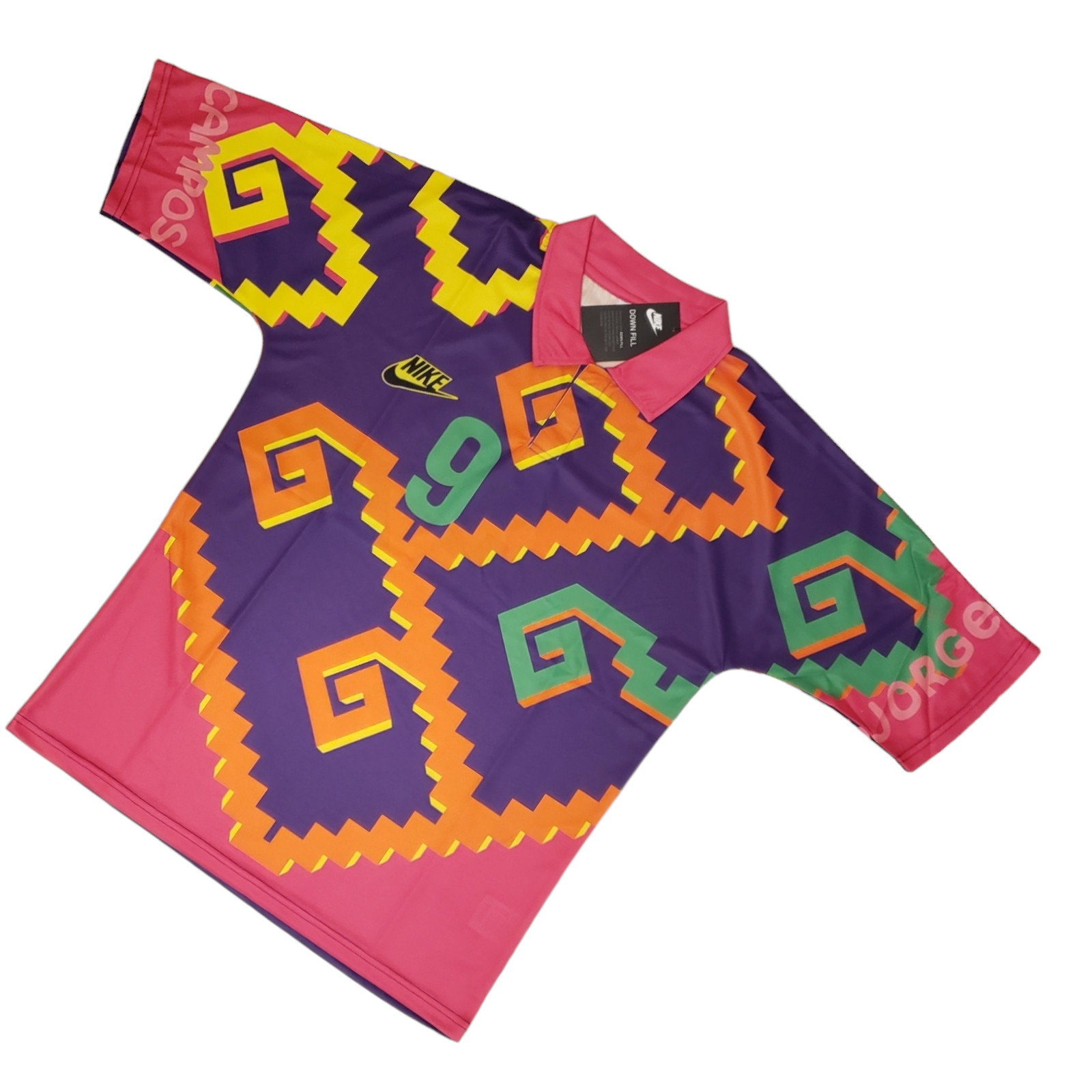 Jorge Campos # 9 Multicolor ORANGE/PINK/PURPLE NIKE RETRO - XXL