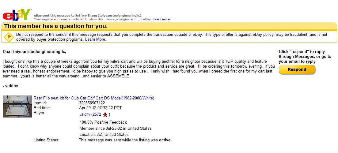 Rear Flip Seat Kit for EZGO Golf Cart TXT model (Tan) with Grab Bar Handle.