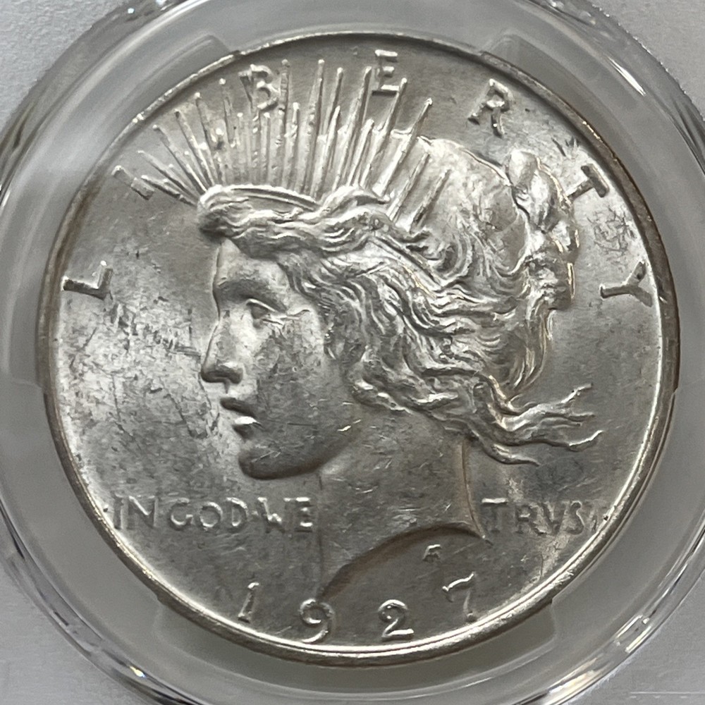 1927 D Peace Silver Dollar PCGS MS-61 Semi-Key Date