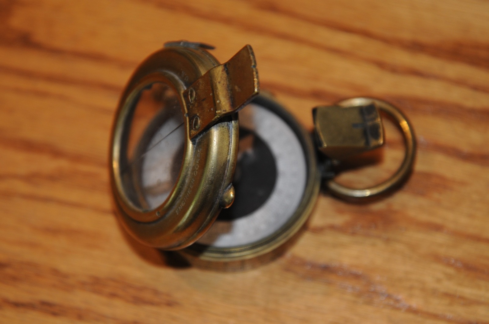 US Army Engineer Corps Cruchon Emons Berne Brass Pocket Compass WWI 1918 - 58259