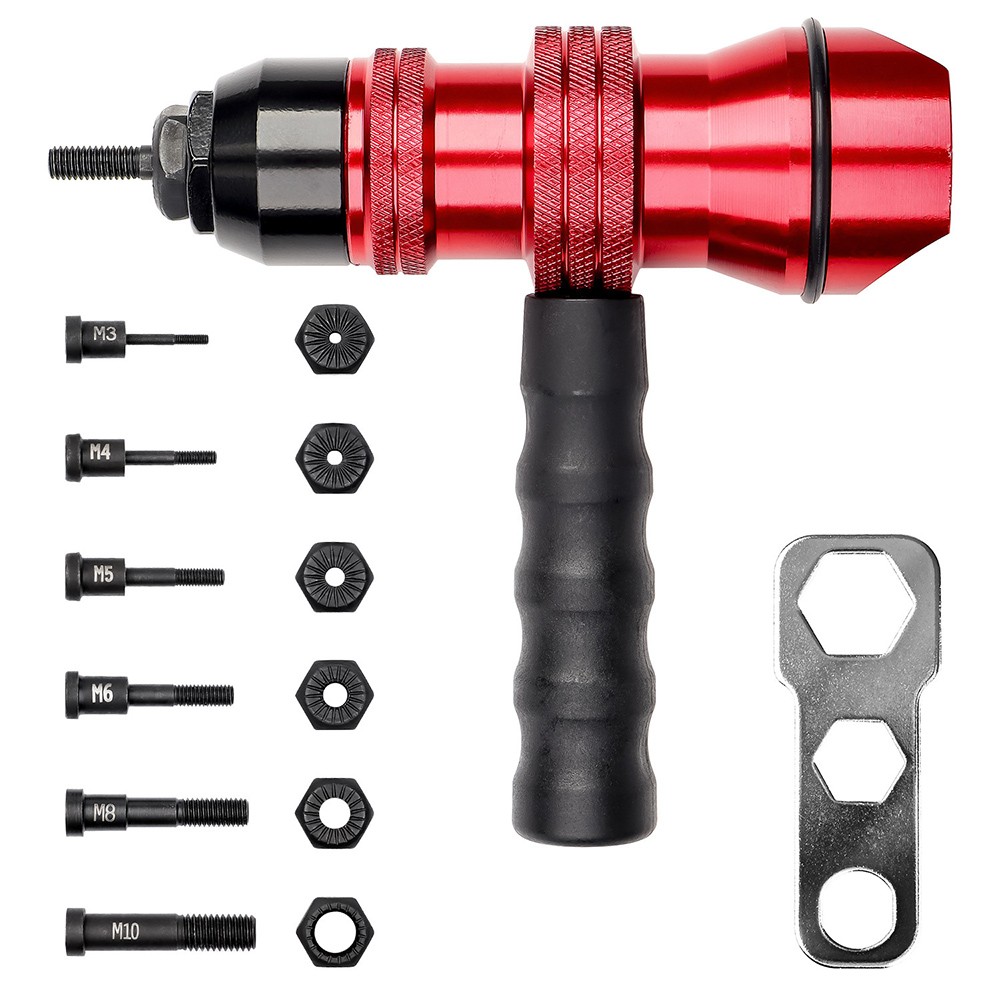 Electric Rivet Nut Gun Adapter Cordless Riveting Tool Insert Nut Drill Tool Set?