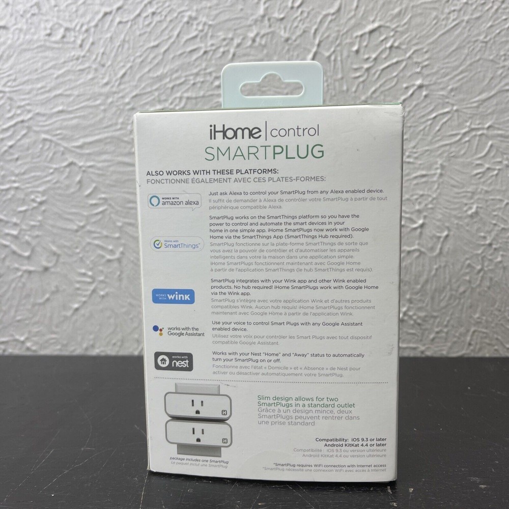 iHome Wi-Fi Control Smart Plug ISP6X Apple Homekit Compatible New Unopened