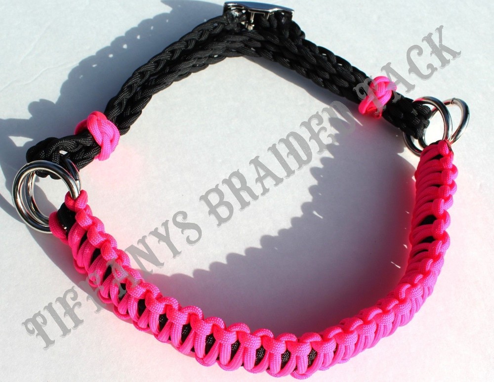 side pull hackamore attachment hot pink all size black or brown chinstrap