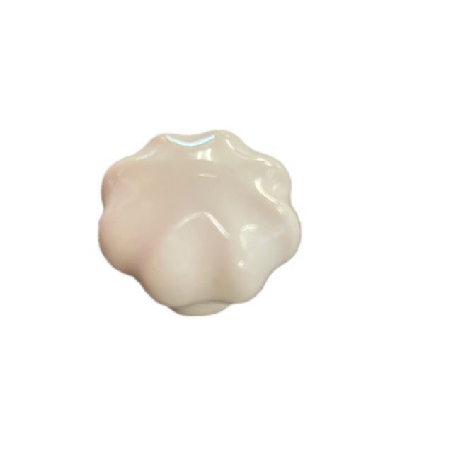 1-1/4" Flower Ceramic Knob White