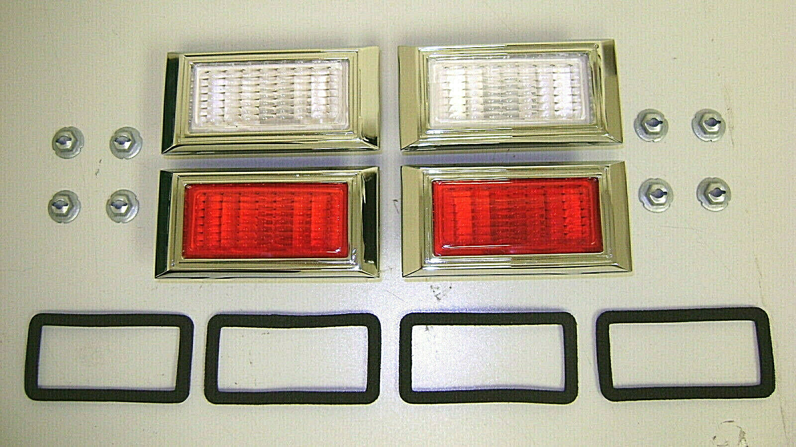 Marker Light Kit 68 Camaro Chevelle Nova 20 pc Side Lens chrome bezel gskt lamp