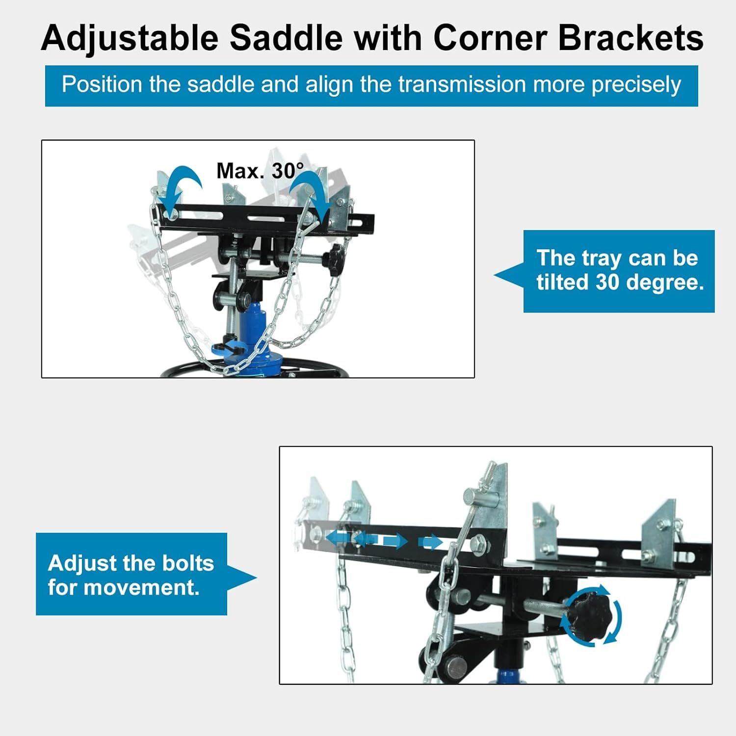 2 Stage Transmission Jack,2 Stage Hydraulic 1660lbs, 360° Swivel Wheel