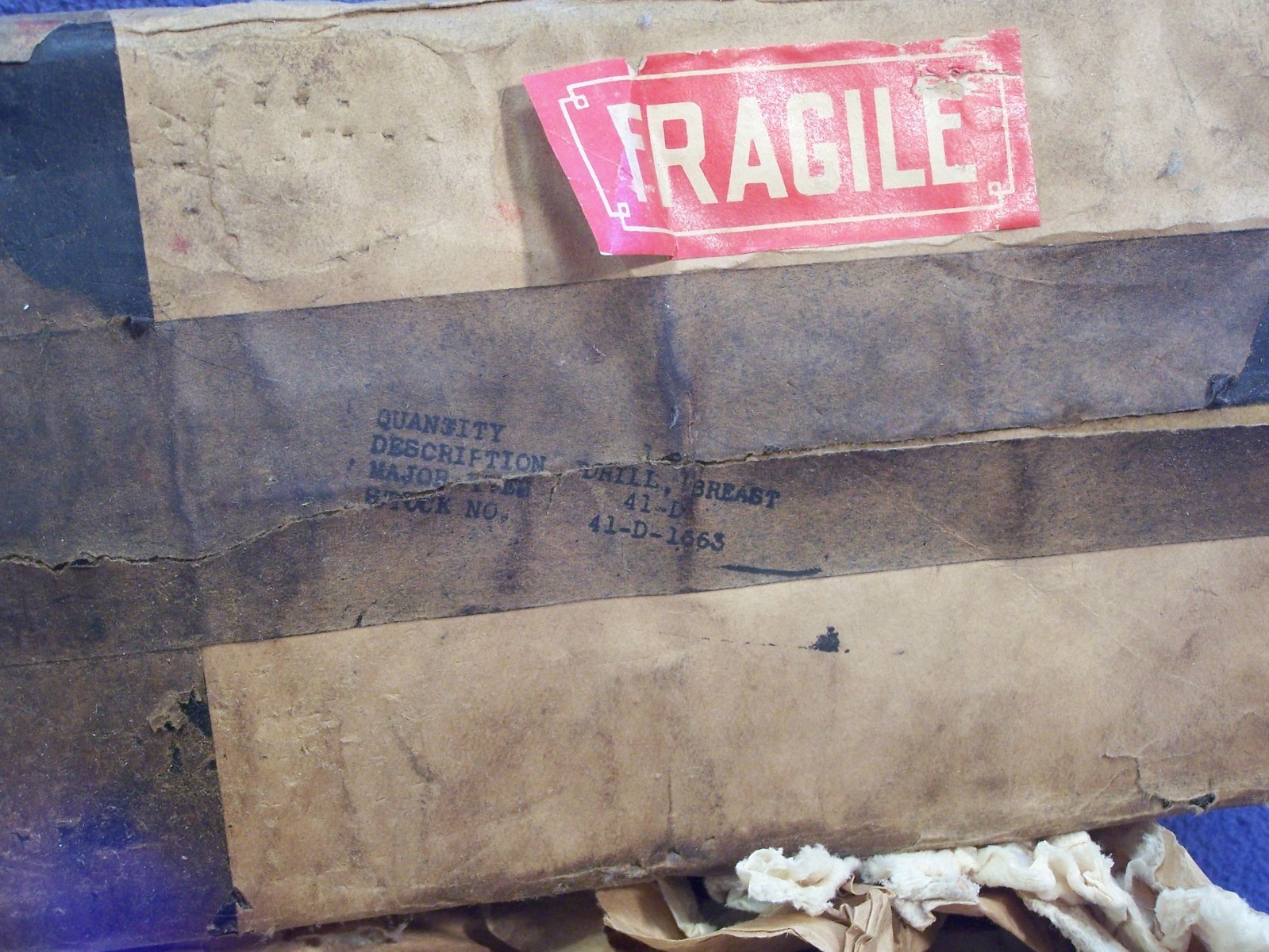 NOS Stanley Sweetheart marked No 742 breast drill 2 speed in original tarred box