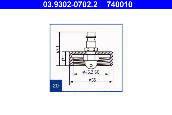 Cap - brake fluid adapter