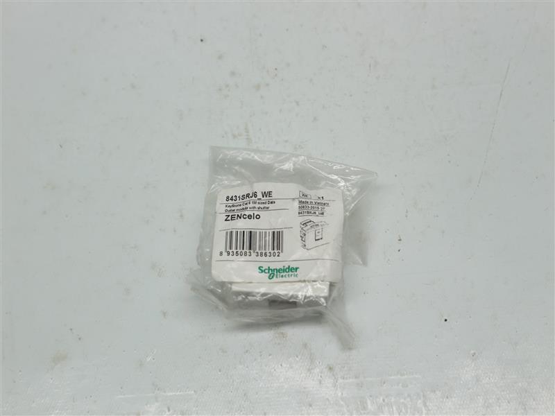 Lot 9pcs Schneider 8431SRJ6_WE 8431SRJ6WE Data Outlet Module with Shutter