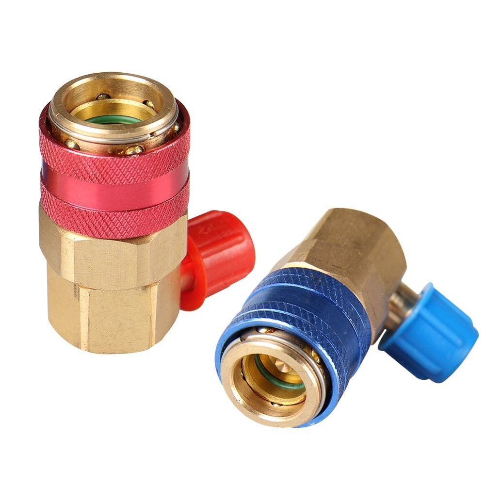 Quick Connector Adapter Conversion Coupler Auto A/C Manifold Gauge Low/High AC