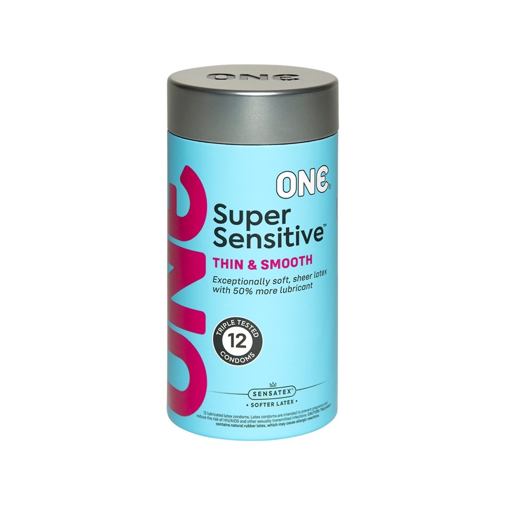 One Super Sensitive Condoms - Premium Latex - 12 count