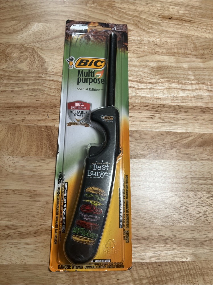 Bic Multi Purpose Lighter Special Edition Grill NEW “Best Burger”