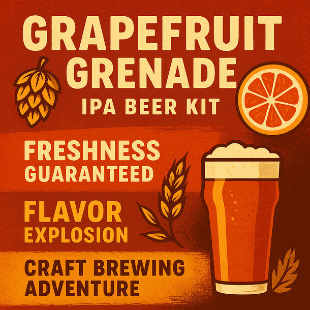 Label Peelers Grapefruit Grenade IPA Beer Kit - Extract