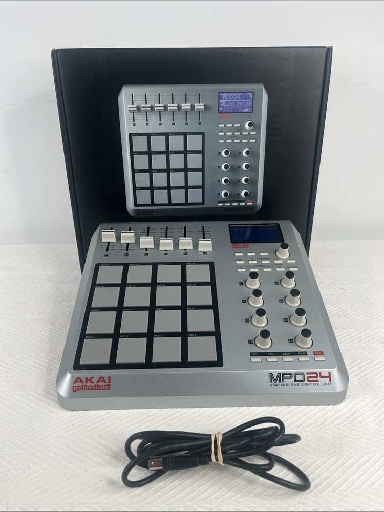Akai Professional MPD24 Display USB MIDI Pad Controller No AC Adapter (untested)