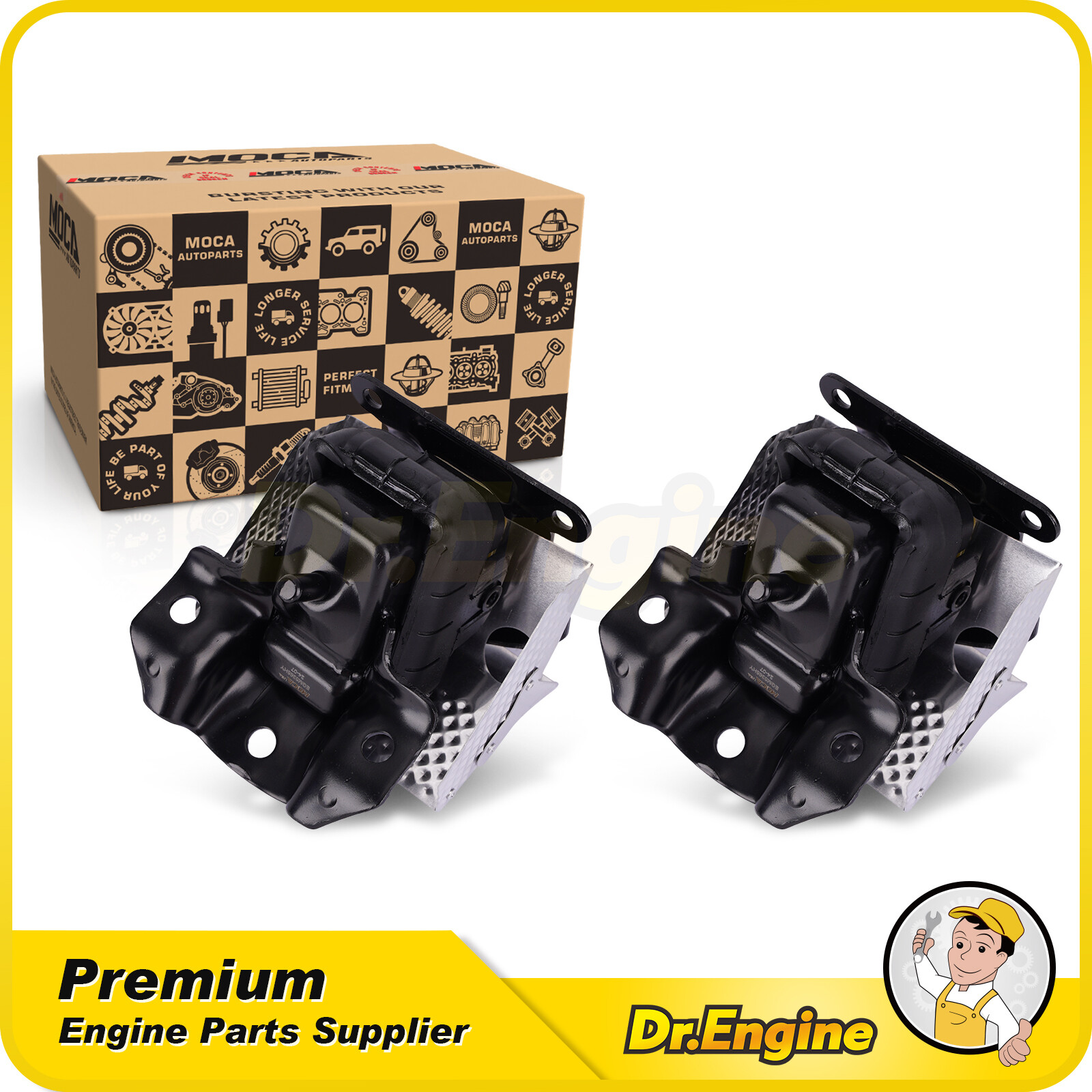 2x Front Engine Mount w/ Bracket fit Cadillac Chevrolet Suburban GMC Sierra