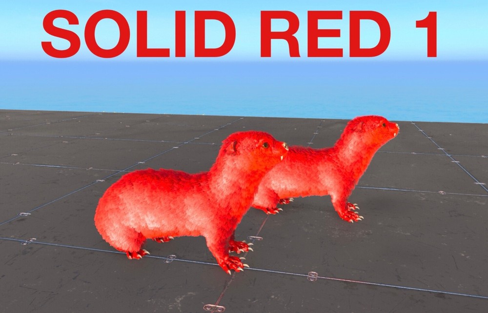 Solid Red Otter Breeding Pair Ark Survival Ascended PVE ASA