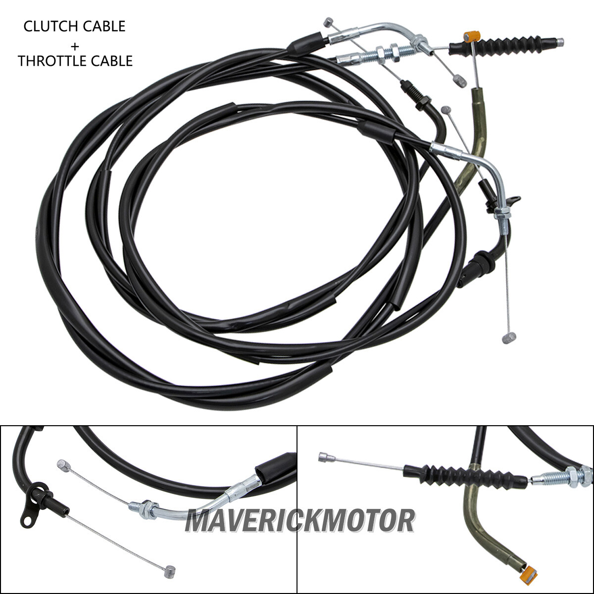 Extended Clutch Cable Throttle Wire For Yamaha V-Star XVS / DS 400 650 DragStar