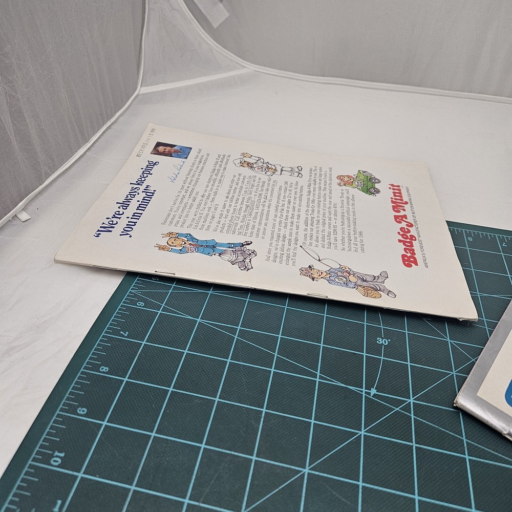 1987 & 1988 Badge A Minit Button Making Equipment Catalog