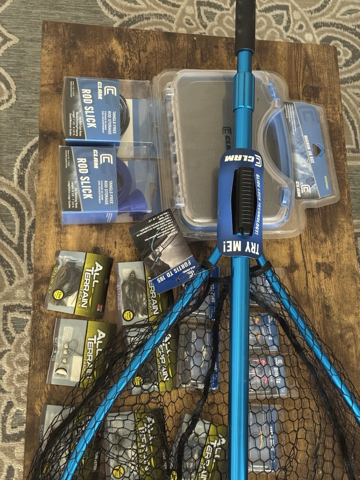Fishing Assortment Box. Variety Of Accessories And Must Haves