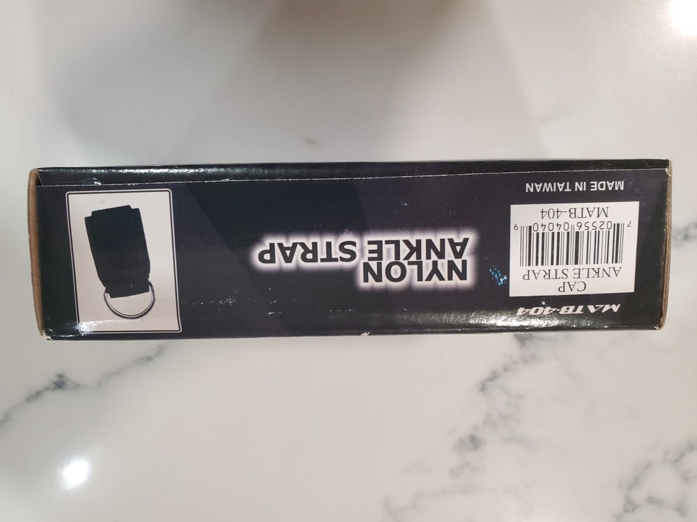 CAP BARBELL Single Nylon Ankle Strap MATB-404 Black Adjustable Exercise Machine