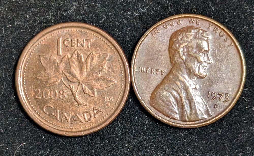2008 Canada 1 Cent Circulated KM# 490a Brown