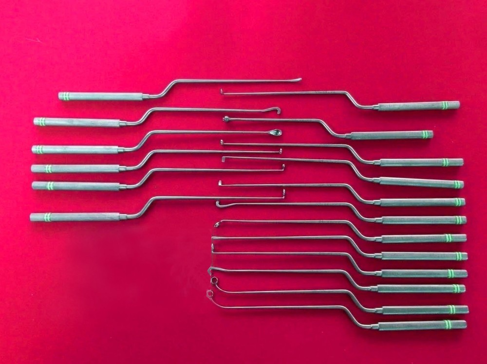 E3330 Codman 19 Pcs Set Hardy Transsphenoidal Bayonet Instrument