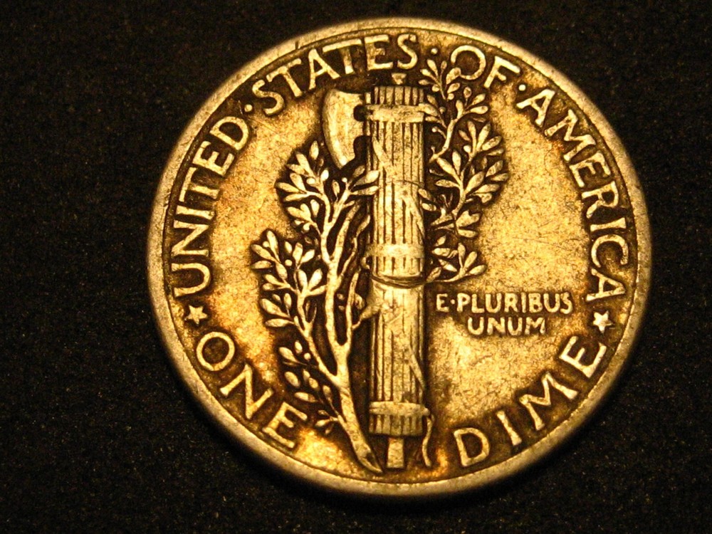 1939-P 90% Silver Mercury Head Dime VF