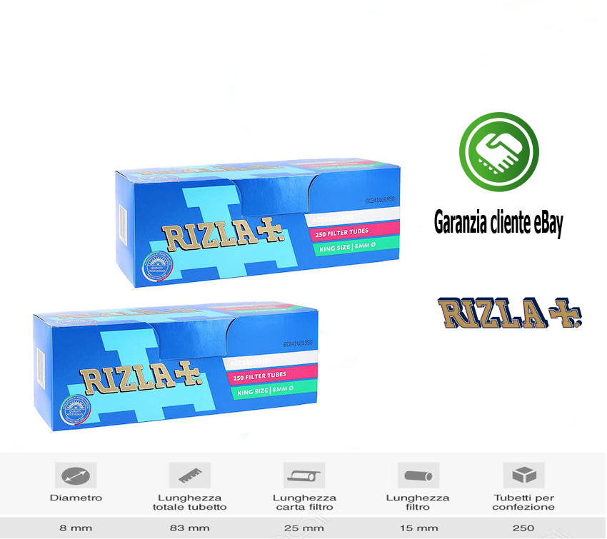 4 X Boxes Rizla Filter Tubes 8mm King Size 250 in Box Empty
