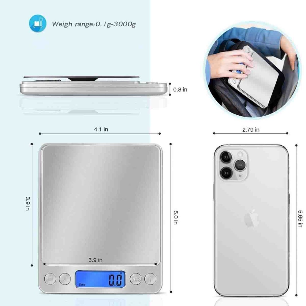 3000G Food Meat Electronic Scale Digital Kitchen Multi-Function Weight Tool LCD