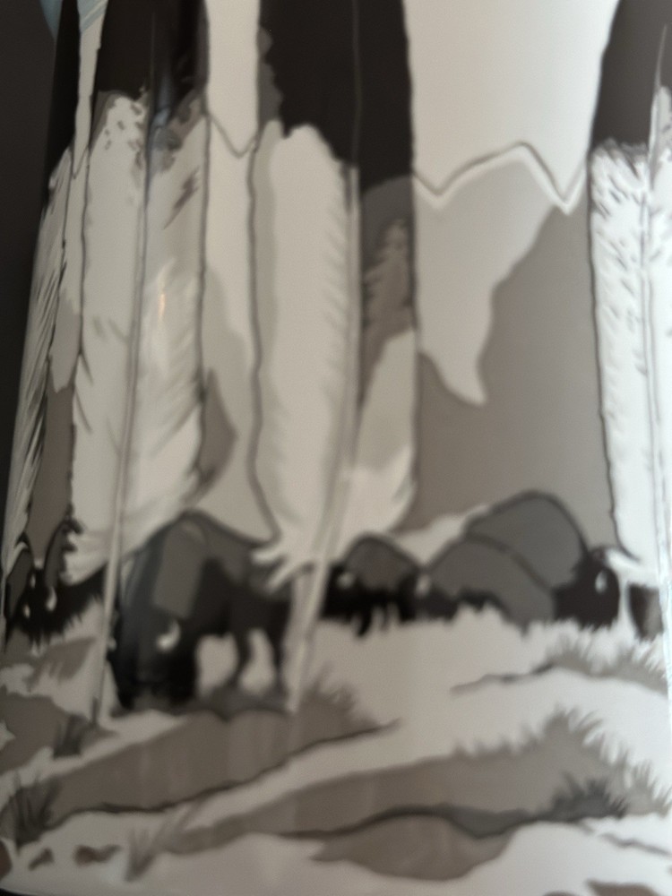 PENDLETON Legendary Ceramic Mug "In Their Element" Feathers 18 oz