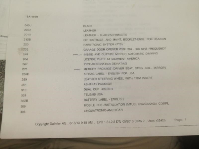 08 MERCEDES S-CLASS DASH BEZEL