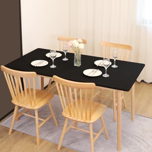 Elastic Table Cloth, 36x48 Inch Reusable Spandex 48" x 36" (Rectangular) Black