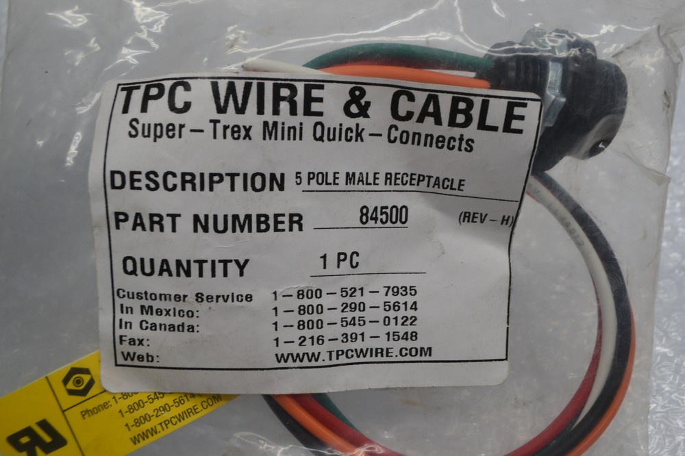 TPC WIRE & CABLE 84500 RECEPTACLE NSMP