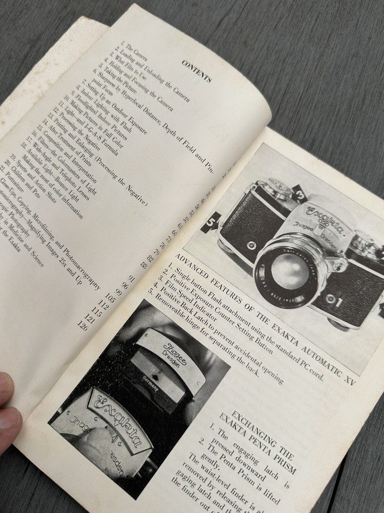 Vintage EXAKTA Camera Guide Dated 1956