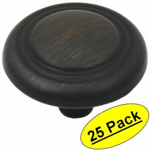 *25 Pack* Cosmas Cabinet Hardware Oil Rubbed Bronze Round Knobs #2202ORB