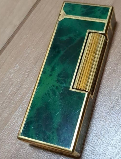 Dunhill Rollagas lighter green gold without box